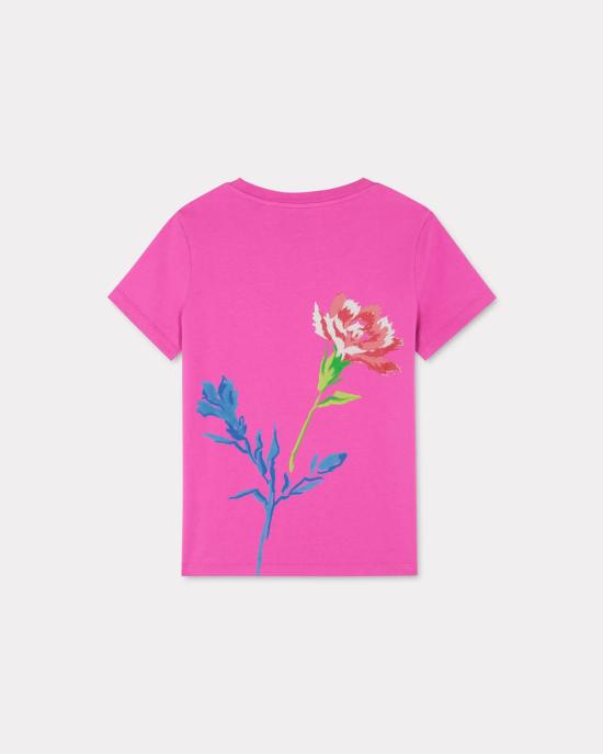  겐조 반팔 티셔츠 FE52TS1044SO 26 Fuchsia - KENZO