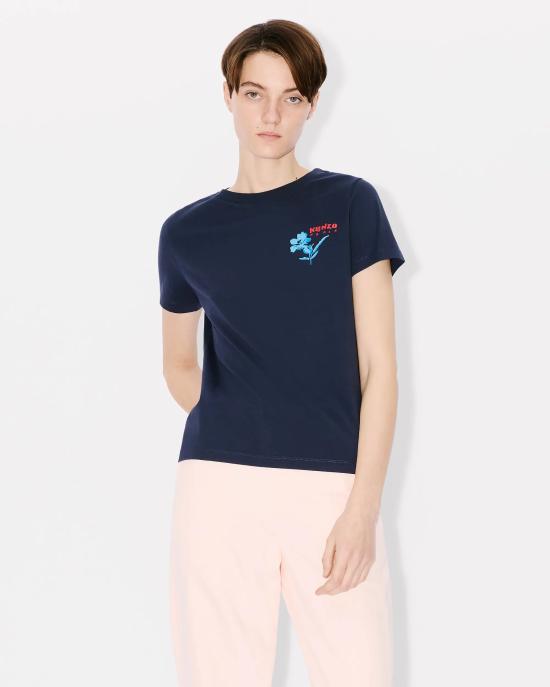  겐조 반팔 티셔츠 FE52TS1044SO 77 Blue - KENZO