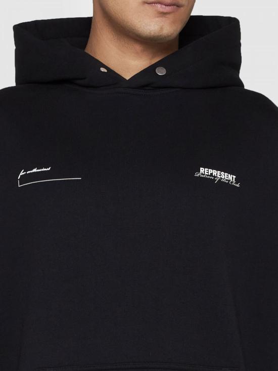 26SS 리프레젠트 후드 티셔츠 MLM4270 01 Black - REPRESENT