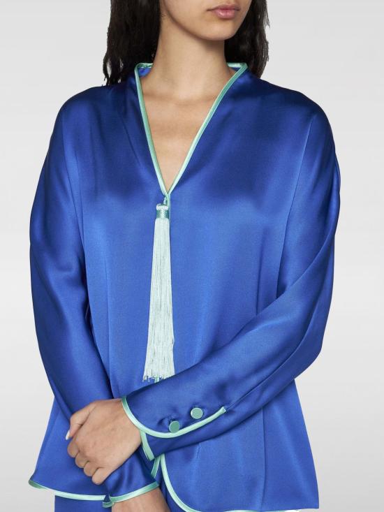  조르지오 아르마니 블라우스 4SHCC09WT02AT UBPA Blue - GIORGIO ARMANI