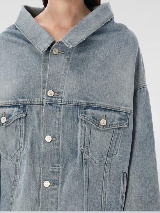 25FW 발렌시아가 데님 자켓 786638TQW55 6379 Blue - BALENCIAGA
