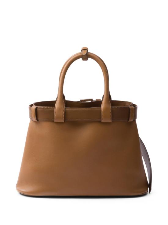  프라다 버클 미디엄 스웨이드 핸드백 1BA434VOBO2CY9 F03BH CARAMEL 0 - PRADA