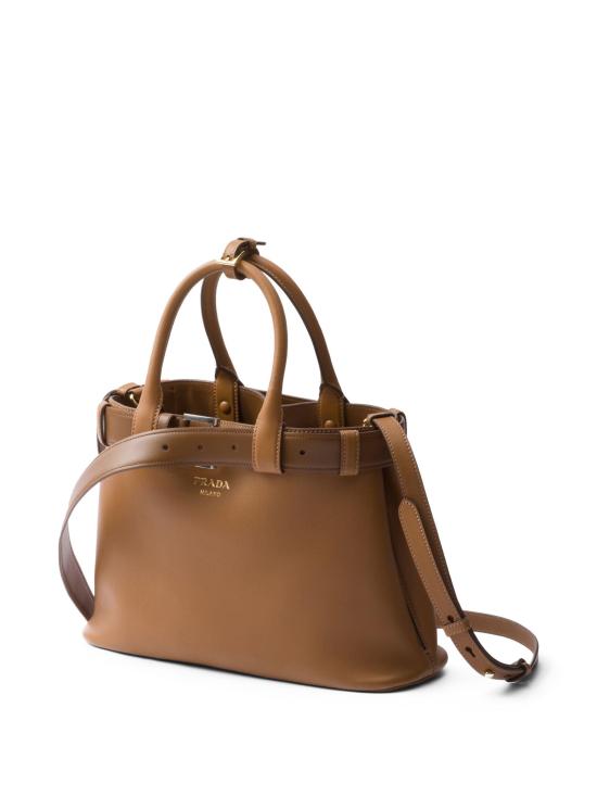  프라다 버클 미디엄 스웨이드 핸드백 1BA434VOBO2CY9 F03BH CARAMEL 0 - PRADA