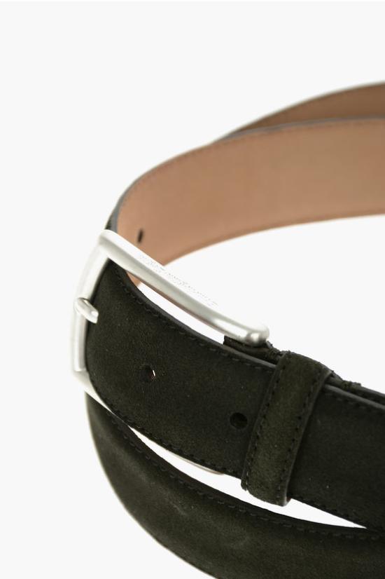  에르메네질도제냐 가죽 벨트 J1261C B3SY3G MIV Green - ERMENEGILDO ZEGNA