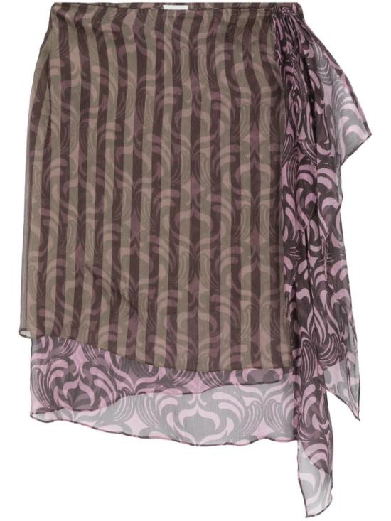  드리스 반 노튼 숏 스커트 2410108428105 BROWN 703