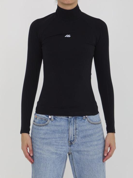 24FW 발렌시아가 긴팔 티셔츠 7774508 797041 4E2B9 1081 Black