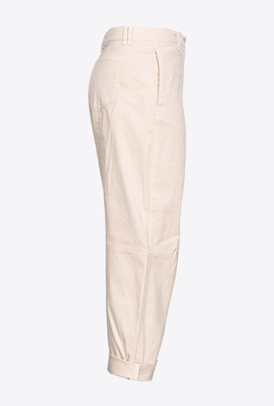  핑코 스트레이트 팬츠 103066A1OA Q25 Beige - PINKO