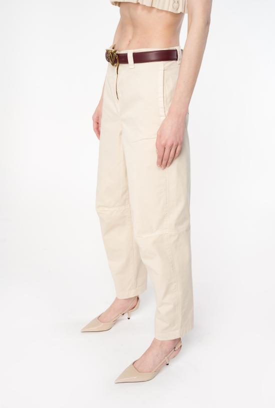  핑코 스트레이트 팬츠 103066A1OA Q25 Beige - PINKO