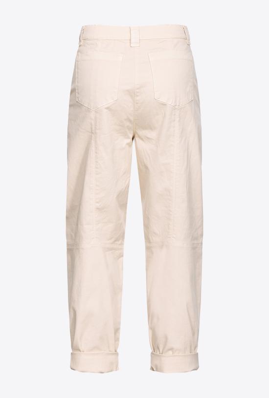  핑코 스트레이트 팬츠 103066A1OA Q25 Beige - PINKO