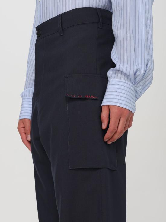 25FW 마르니 스트레이트 팬츠 PUMU0095SUTW839 00B99 Blue - MARNI