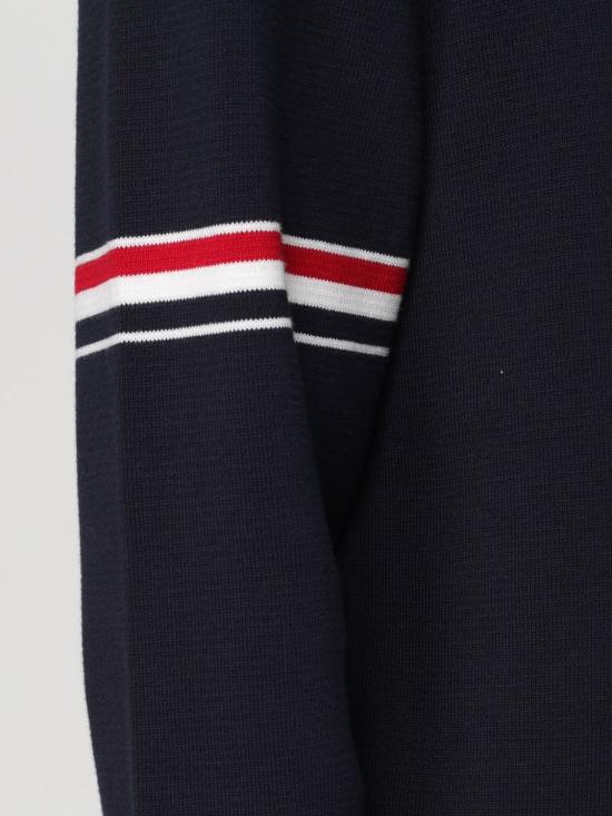 25FW 톰브라운 자카드 RWB 암밴드 니트 MKA326AY3001 415 Blue - THOM BROWNE