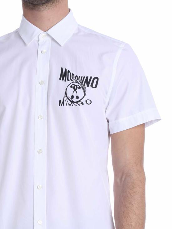  모스키노 반팔 셔츠 021402351001 White - MOSCHINO