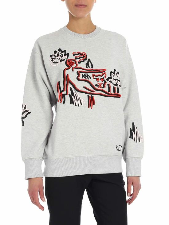  겐조 긴팔 티셔츠 1SW76095593 Grey