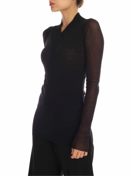  퍼지 긴팔 티셔츠 F9169310943999 Black - FUZZI