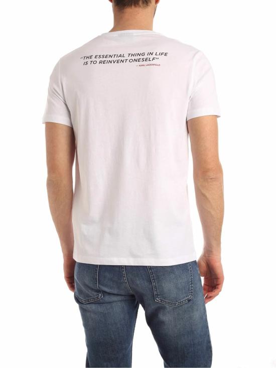  칼라거펠트 반팔 티셔츠 75509050122410 White - KARL LAGERFELD