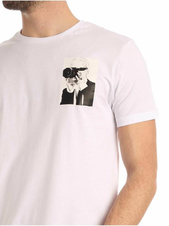  칼라거펠트 반팔 티셔츠 75509050122410 White - KARL LAGERFELD