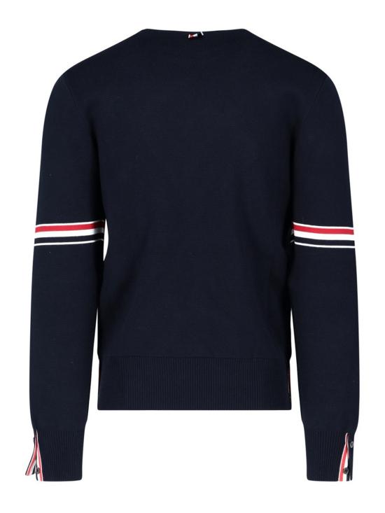  톰브라운 자카드 RWB 암밴드 니트 MKA326AY3001415 Blue - THOM BROWNE