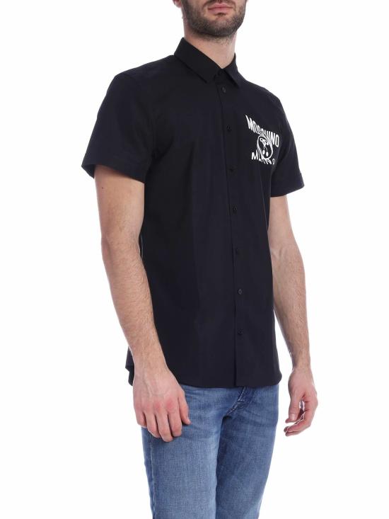  모스키노 반팔 셔츠 021402351555 Black - MOSCHINO