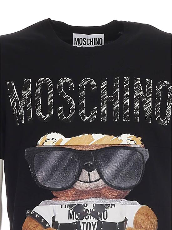  모스키노 반팔 티셔츠 070152401555 Black - MOSCHINO