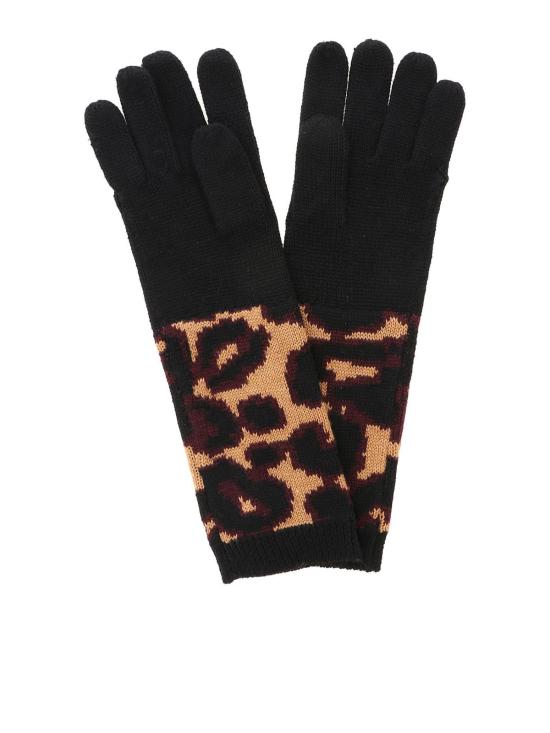  루루 기네스 장갑 50160495BLACKTANCHINARED Animal Print - LULU GUINNESS