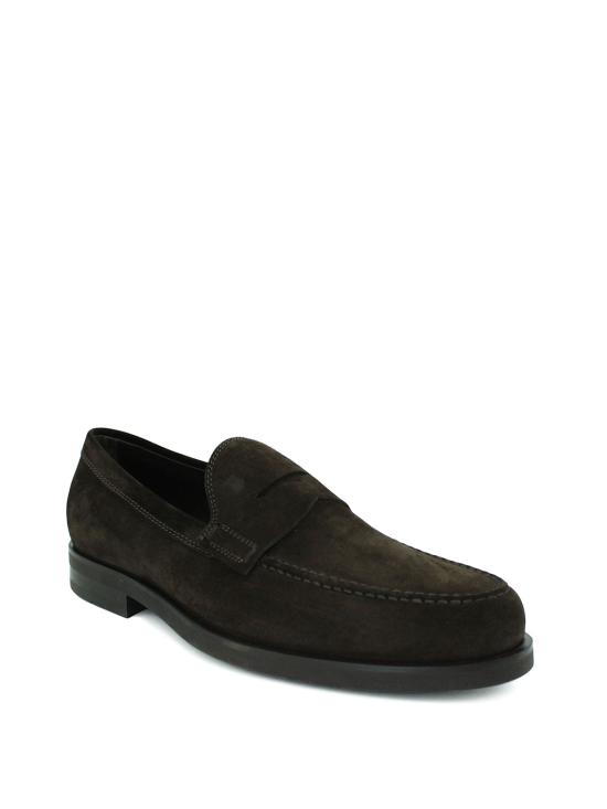  토즈 스탬프 모노그램 스웨이드 로퍼 XXM0ZF0Q920RE0S800 Dark Brown - TODS