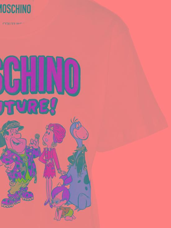  모스키노 반팔 티셔츠 079860411001 White - MOSCHINO