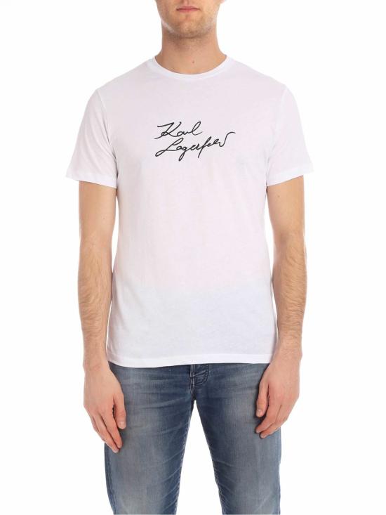  칼라거펠트 반팔 티셔츠 75504159222010 White