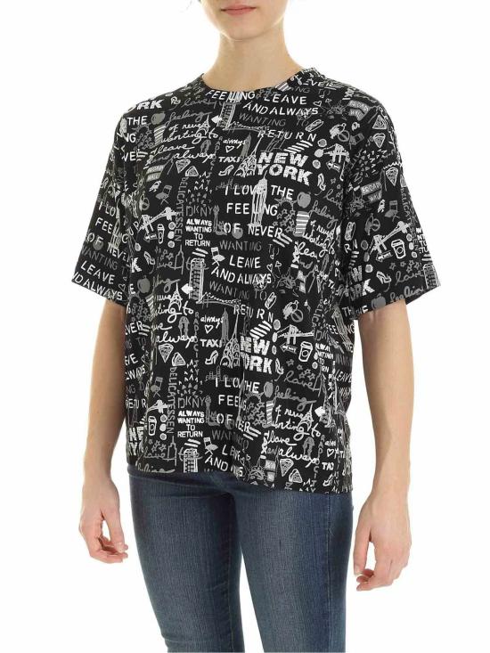  디케이엔와이 반팔 티셔츠 P0AH0EPIBLW BLACK - DKNY