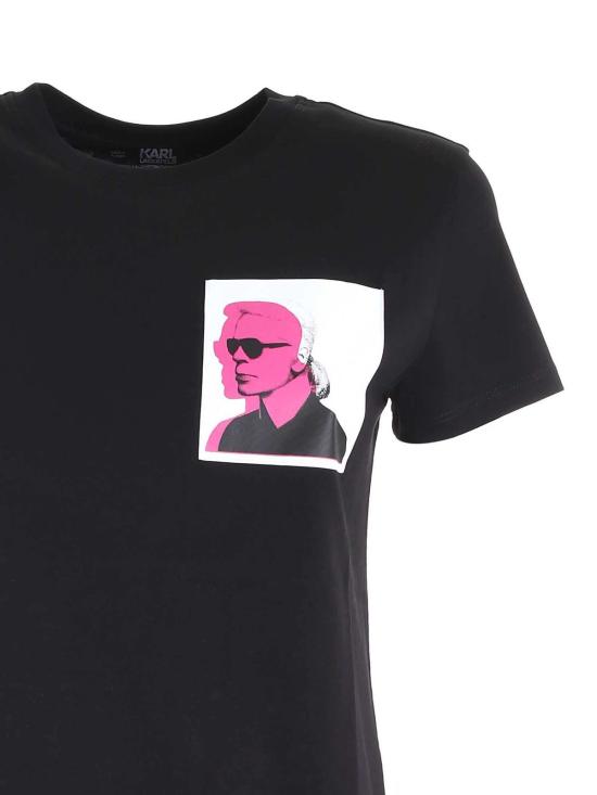  칼라거펠트 반팔 티셔츠 205W1716999 Black - KARL LAGERFELD