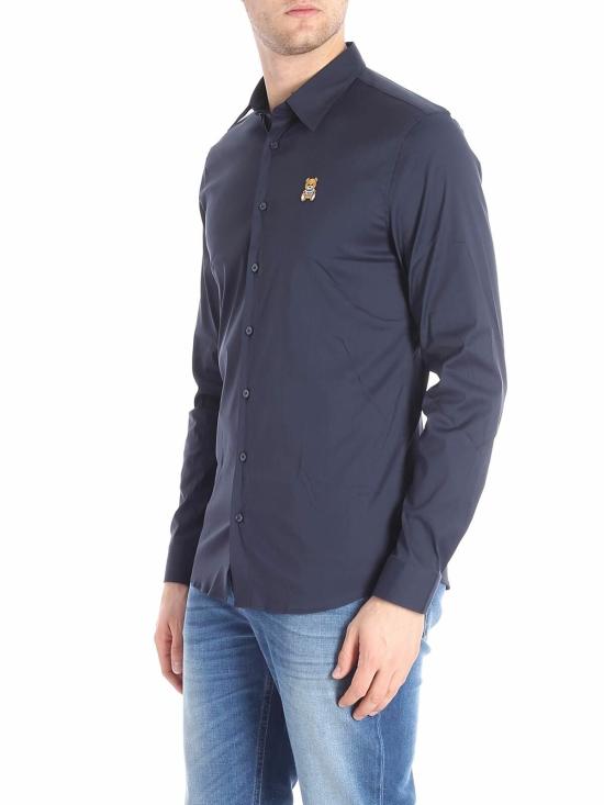  모스키노 긴팔 셔츠 020552361510 Blue - MOSCHINO