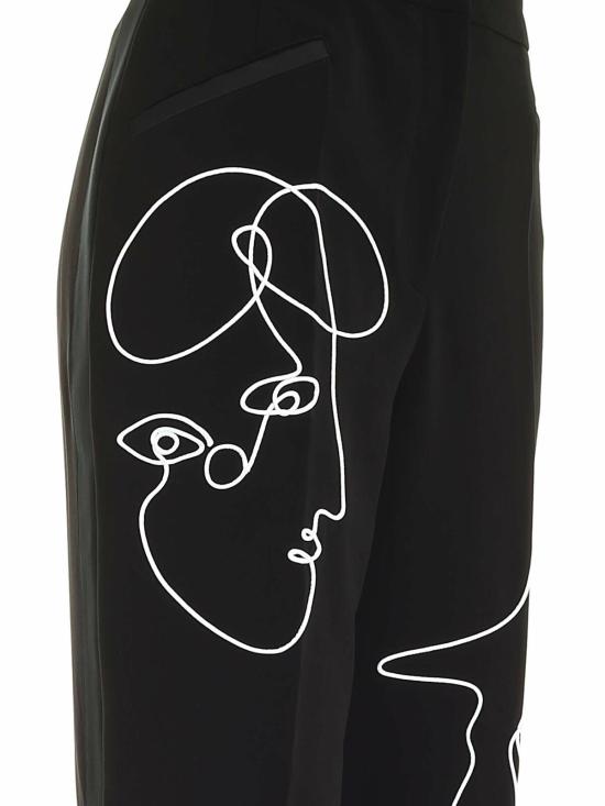  모스키노 스트레이트 팬츠 031004242555 Black - MOSCHINO