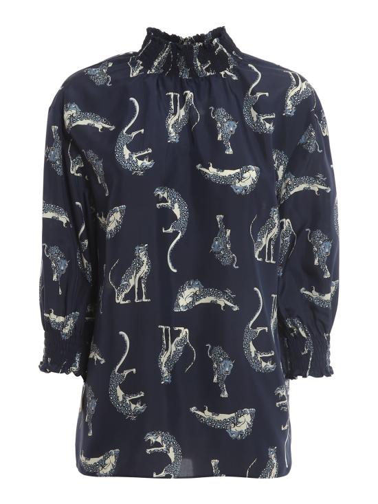  칼라거펠트 블라우스 221W1605P84 Blue