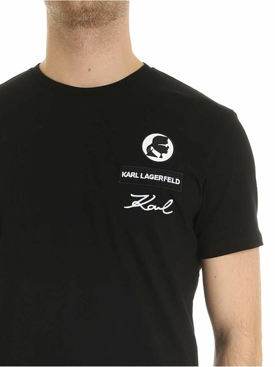  칼라거펠트 반팔 티셔츠 755049592223990 Black - KARL LAGERFELD