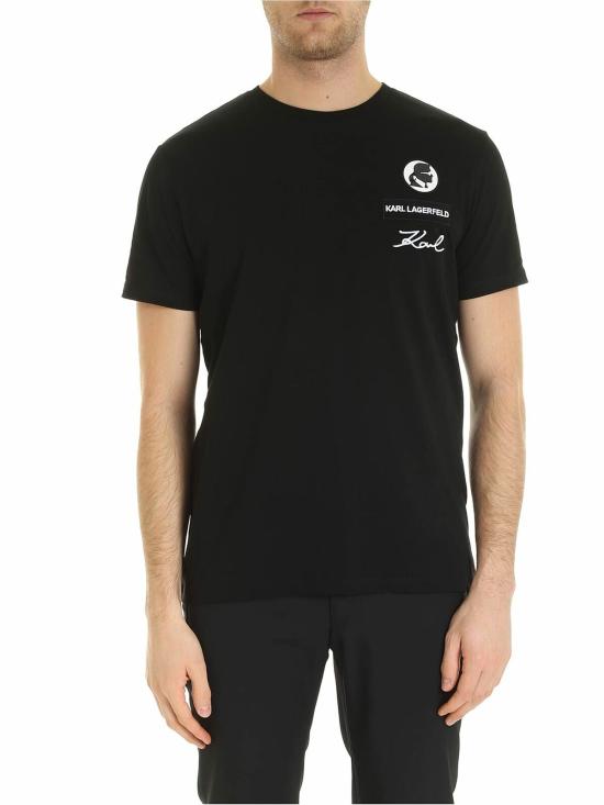  칼라거펠트 반팔 티셔츠 755049592223990 Black