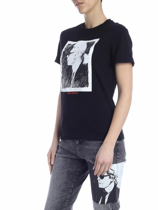  칼라거펠트 반팔 티셔츠 200W1791999 BLACK - KARL LAGERFELD
