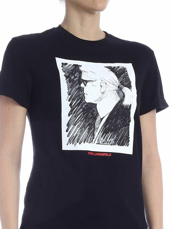  칼라거펠트 반팔 티셔츠 200W1791999 BLACK - KARL LAGERFELD