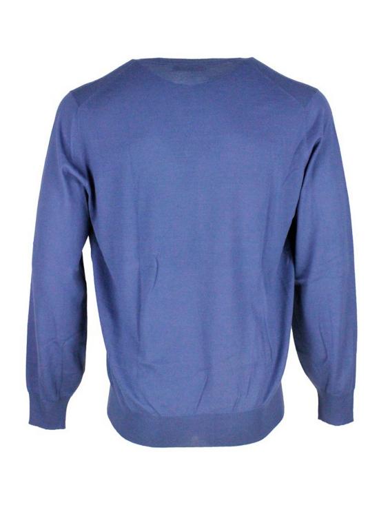  브루넬로 쿠치넬리 스웨터 M2400162CA709 Blue - BRUNELLO CUCINELLI