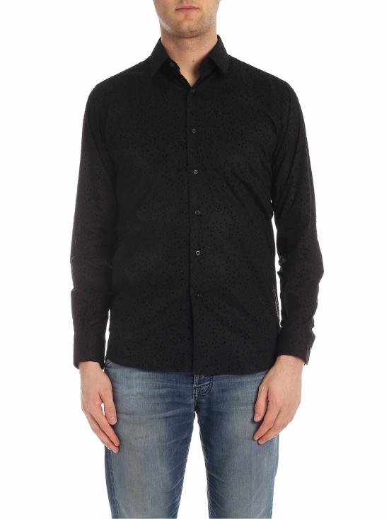  칼라거펠트 긴팔 셔츠 605000592603990 Black