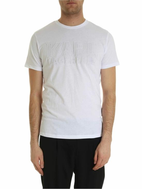  칼라거펠트 반팔 티셔츠 75504059222310 White