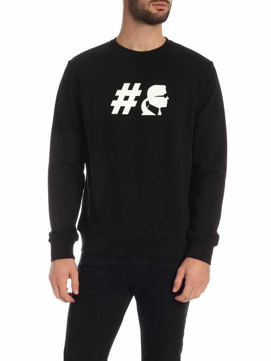  칼라거펠트 긴팔 티셔츠 705011592910990 Black