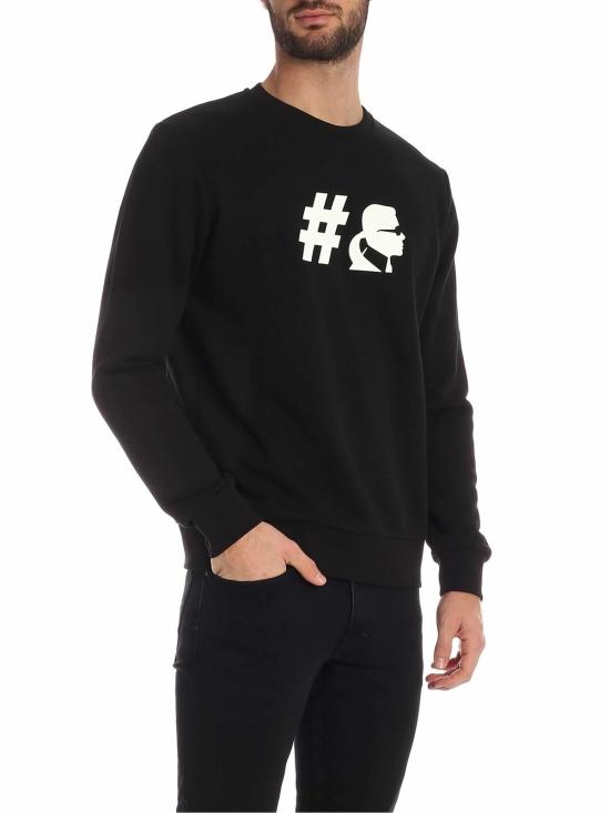  칼라거펠트 긴팔 티셔츠 705011592910990 Black - KARL LAGERFELD