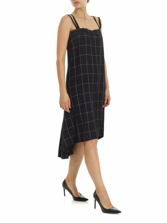  알렉산더 맥퀸 미디 원피스 572240RNF034046 Blue - ALEXANDER MCQUEEN