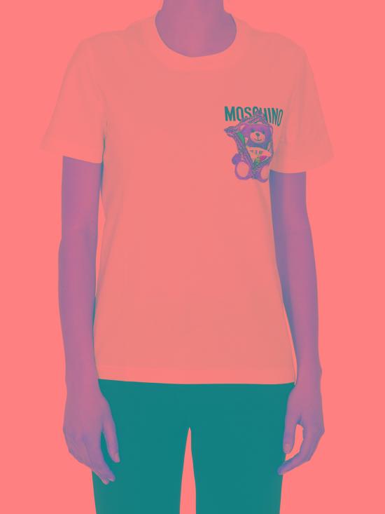  모스키노 반팔 티셔츠 070404401001 White - MOSCHINO