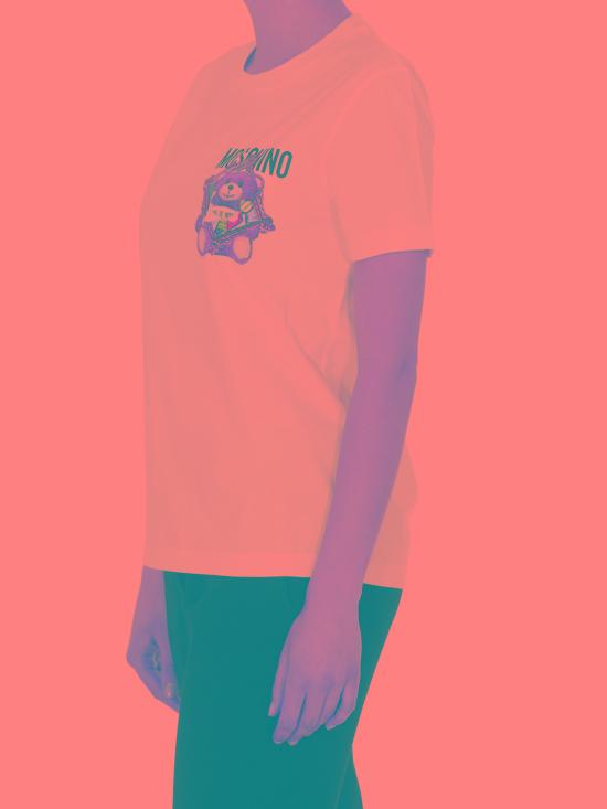  모스키노 반팔 티셔츠 070404401001 White - MOSCHINO