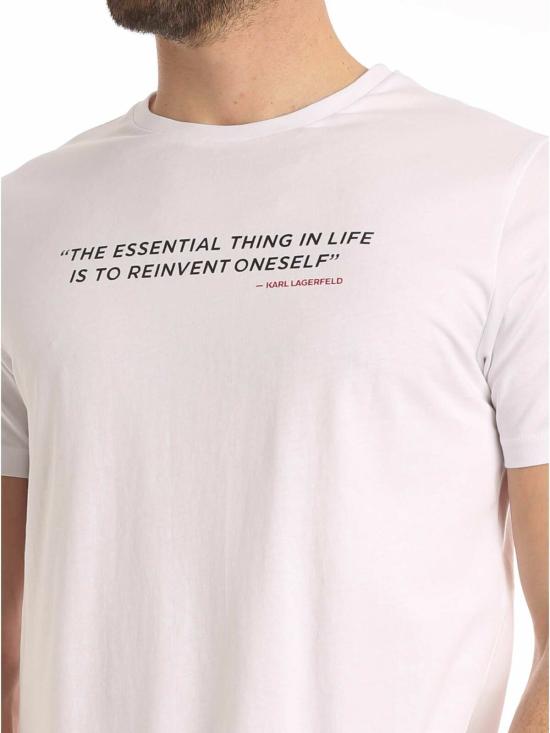 칼라거펠트 반팔 티셔츠 75509150122410 White - KARL LAGERFELD