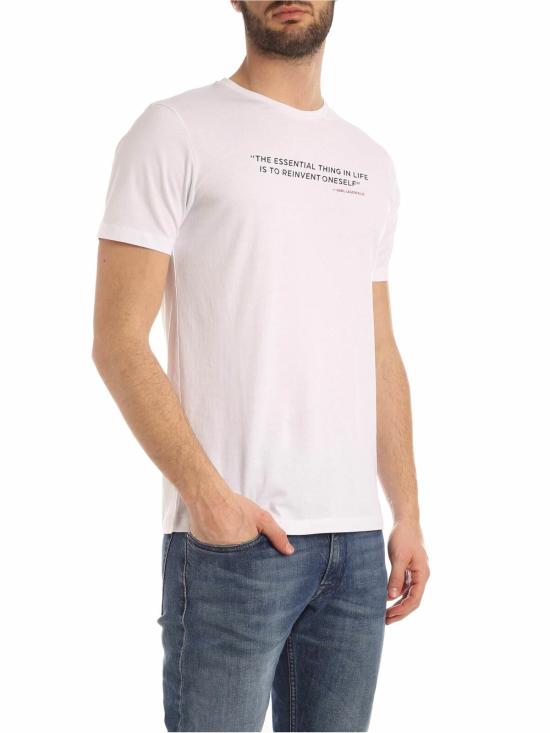  칼라거펠트 반팔 티셔츠 75509150122410 White - KARL LAGERFELD