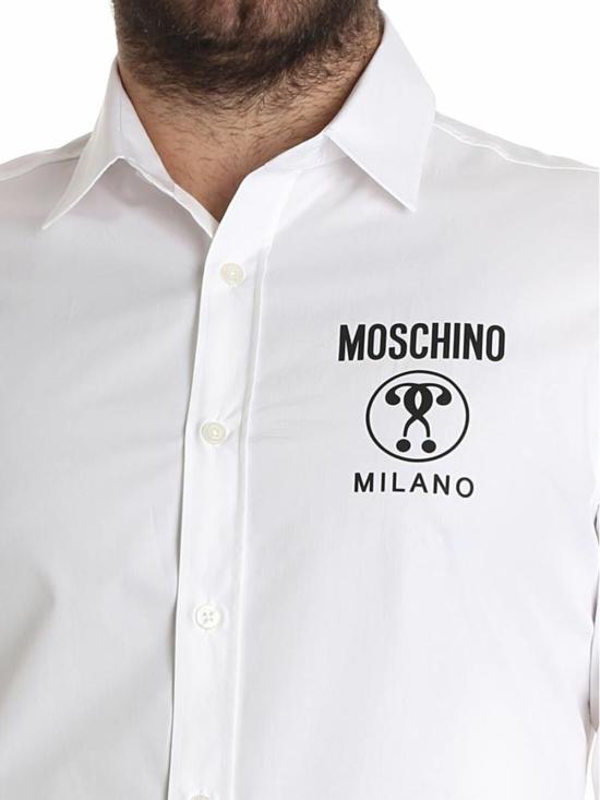  모스키노 긴팔 셔츠 02182383001 White - MOSCHINO
