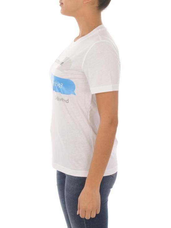  모스키노 반팔 티셔츠 070405401001 White - MOSCHINO