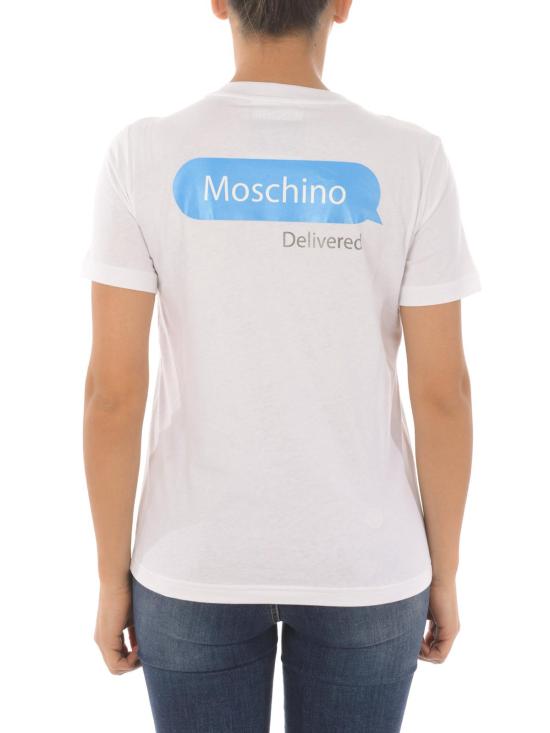  모스키노 반팔 티셔츠 070405401001 White - MOSCHINO