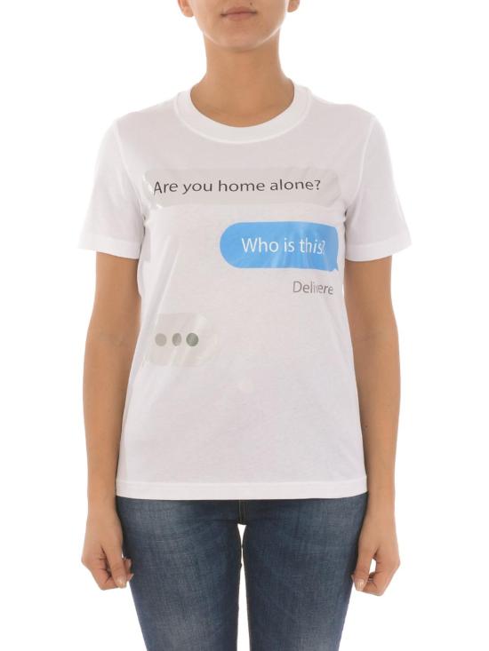  모스키노 반팔 티셔츠 070405401001 White - MOSCHINO